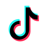 the tiktok logo on a black background